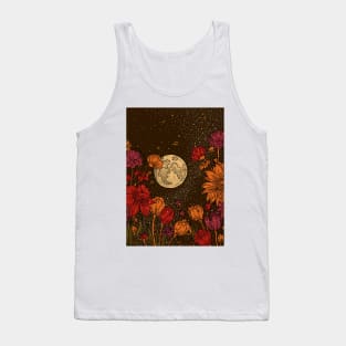 Floral Moon Universe Tank Top